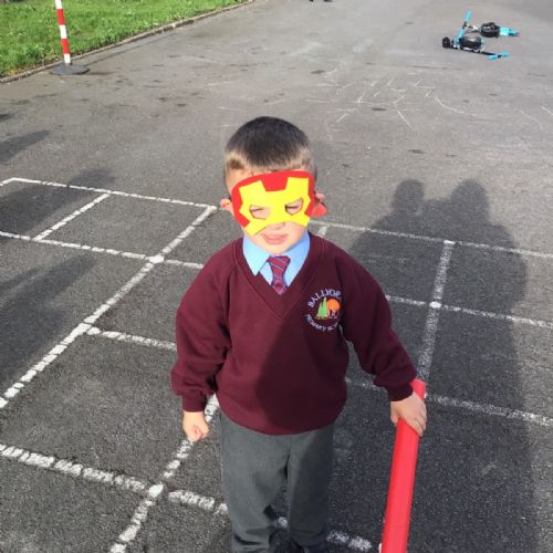 Exploring during outdoor play.